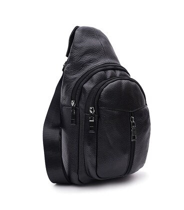 Мужской кожаный рюкзак Keizer K1085bl-black фото, картинка, изображение