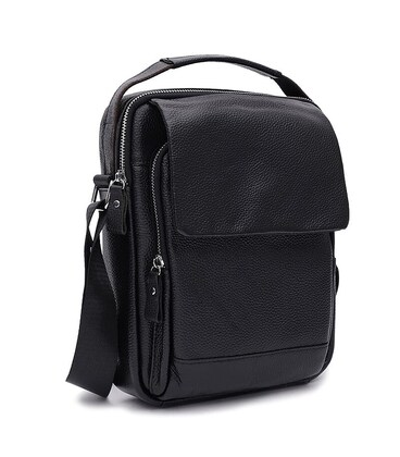 Mужская кожаная сумка Keizer K19747a-black фото, картинка, изображение