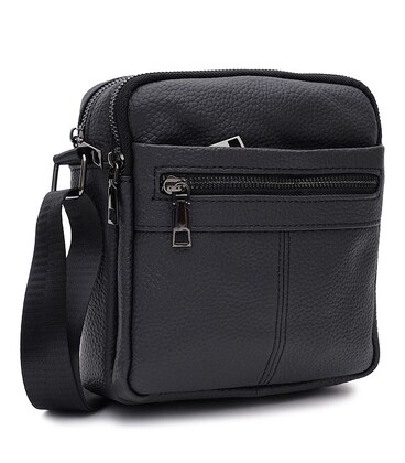 Чоловіча шкіряна сумка Keizer K18015bl-black картинка, зображення, фото