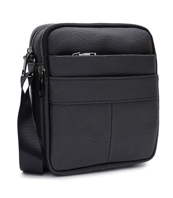 Mужская кожаная сумка Keizer K18017bl-black фото, картинка, изображение