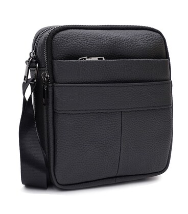 Чоловіча шкіряна сумка Keizer K18017bl-black картинка, зображення, фото