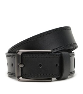 Чоловічий ремінь із натуральної шкіри V1GX08-black картинка, зображення, фото