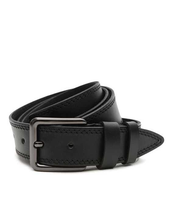 Чоловічий шкіряний ремінь V1GX03-black картинка, зображення, фото