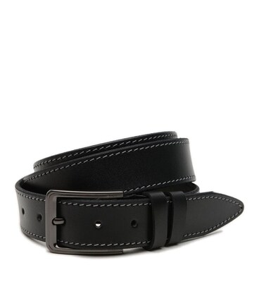 Чоловічий шкіряний ремінь V1115GX40-black картинка, зображення, фото