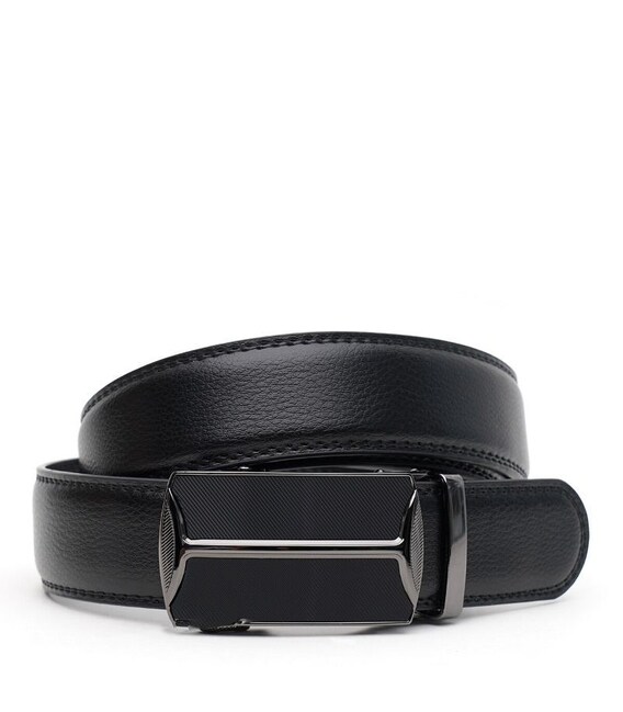 Чоловічий ремінь із натуральної шкіри V1GKX17-black картинка, зображення, фото