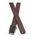 Шкіряний ремінь з автоматичною пряжкою V1GKX16-brown картинка, зображення, фото