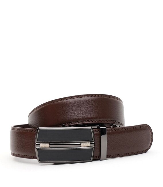 Чоловічий ремінь із натуральної шкіри V1GKX05-brown картинка, зображення, фото