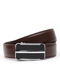 Кожаный мужской ремень с пряжкой автомат V1GKX21-brown фото, картинка, изображение