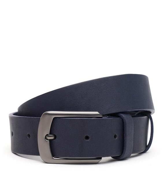 Синий мужской ремень V1125GX43-navy фото, картинка, изображение