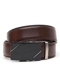 Кожаный мужской ремень с пряжкой автомат V1GKX46-brown фото, картинка, изображение