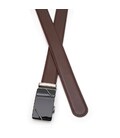 Кожаный мужской ремень с пряжкой автомат V1GKX46-brown фото, картинка, изображение