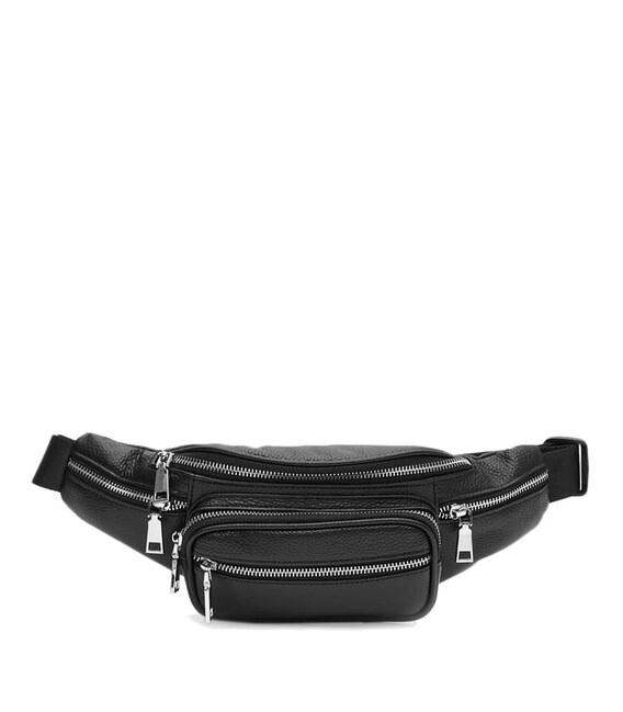 Mужская кожаная сумка на пояс Ricco Grande K16292bl-black фото, картинка, изображение