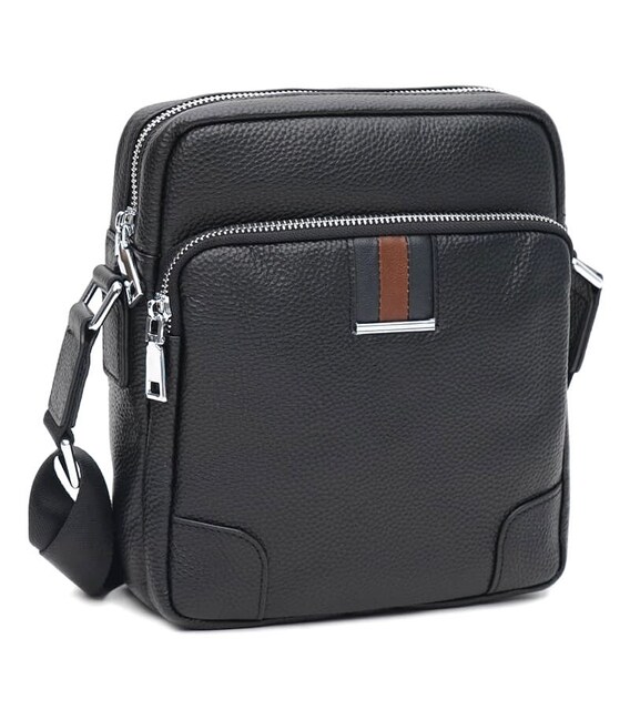 Мужская кожаная сумка Ricco Grande K16615B-black фото, картинка, изображение