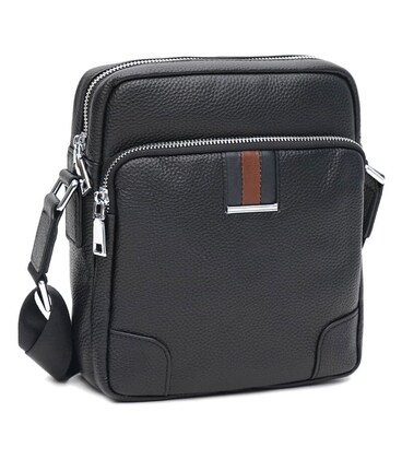 Мужская кожаная сумка Ricco Grande K16615B-black фото, картинка, изображение