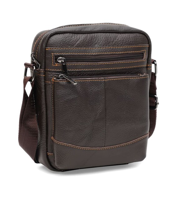 Чоловіча шкіряна сумка Keizer K1133br-brown картинка, зображення, фото