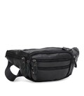Мужская кожаная сумка на пояс Keizer k10045bl-black фото, картинка, изображение