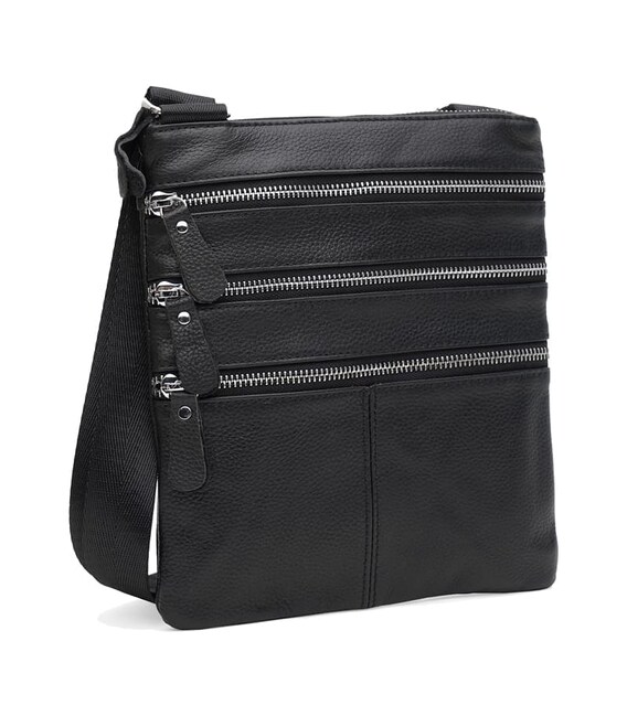 Мужская кожаная сумка Keizer K1301bl-black фото, картинка, изображение