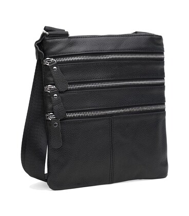 Мужская кожаная сумка Keizer K1301bl-black фото, картинка, изображение