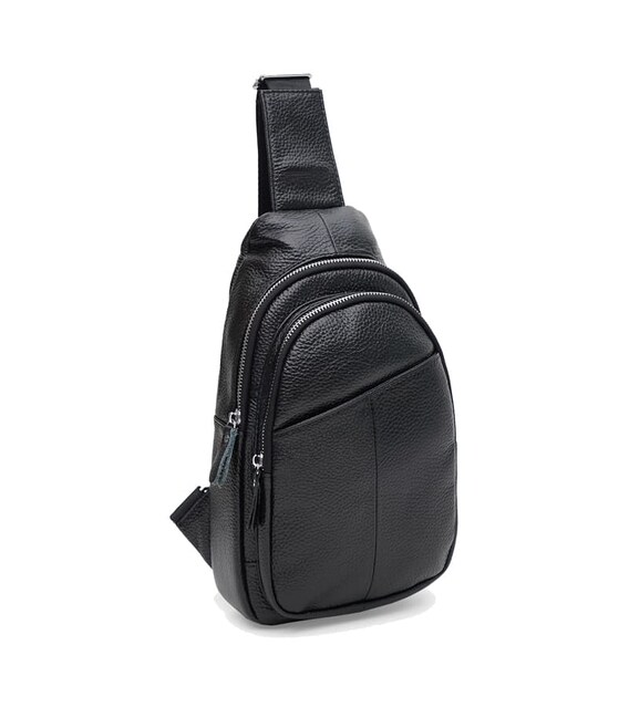 Мужской кожаный рюкзак Keizer K1512bl-black фото, картинка, изображение