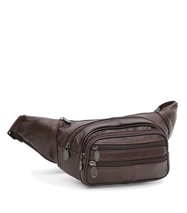 Чоловіча шкіряна сумка на пояс Keizer K18015br-brown картинка, зображення, фото