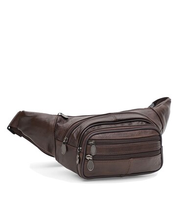 Мужская кожаная сумка на пояс Keizer K18015br-brown фото, картинка, изображение