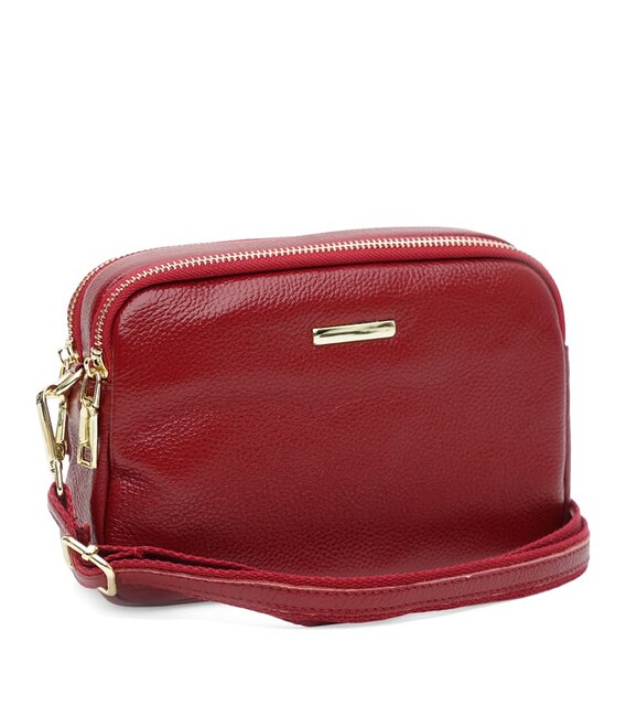 Жіноча шкіряна сумка Borsa Leather K11906r-red картинка, зображення, фото