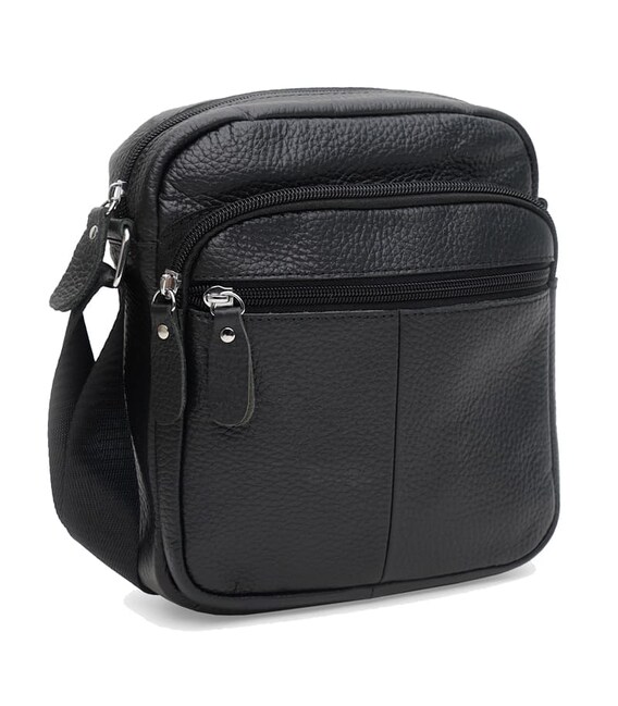 Чоловіча шкіряна сумка Keizer K10080bl-black картинка, зображення, фото
