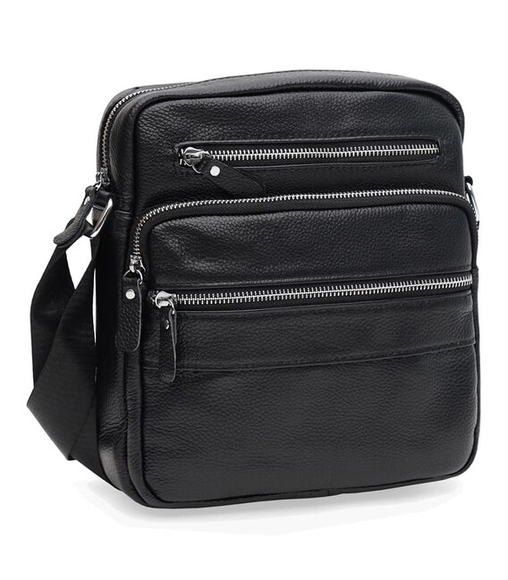 Мужская кожаная сумка Keizer K19981bl-black фото, картинка, изображение