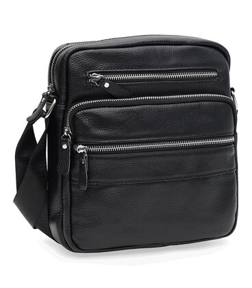 Мужская кожаная сумка Keizer K19981bl-black фото, картинка, изображение