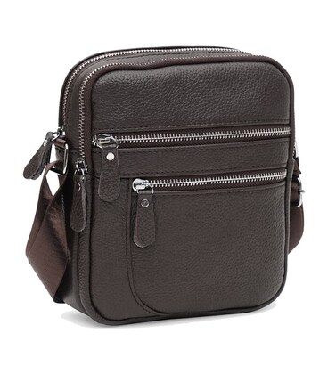 Мужская кожаная сумка Keizer K13646br-brown фото, картинка, изображение