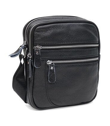 Чоловіча шкіряна сумка Keizer K13646bl-black картинка, зображення, фото