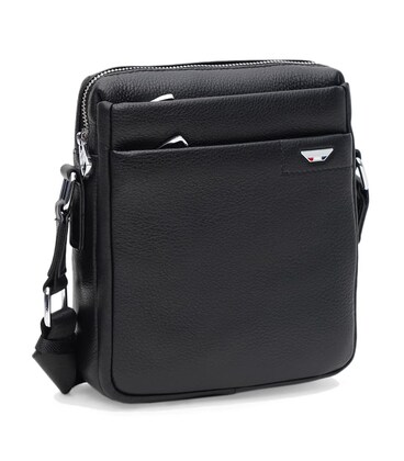 Мужская кожаная сумка Ricco Grande K1z210-black фото, картинка, изображение