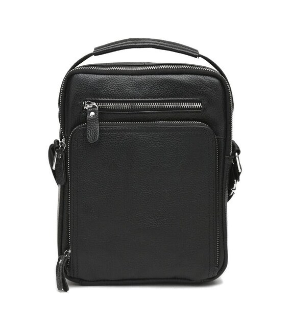 Чоловіча шкіряна сумка Keizer K15608a-black картинка, зображення, фото