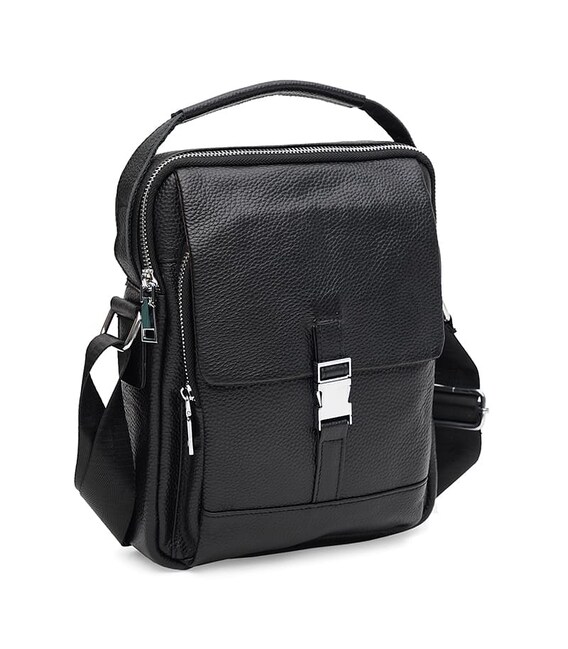 Мужская кожаная сумка Borsa Leather k19747-black фото, картинка, изображение