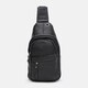 Чоловічий шкіряний рюкзак через плече Borsa Leather k1338-black картинка, зображення, фото