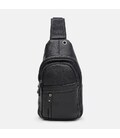 Чоловічий шкіряний рюкзак через плече Borsa Leather k1338-black картинка, зображення, фото