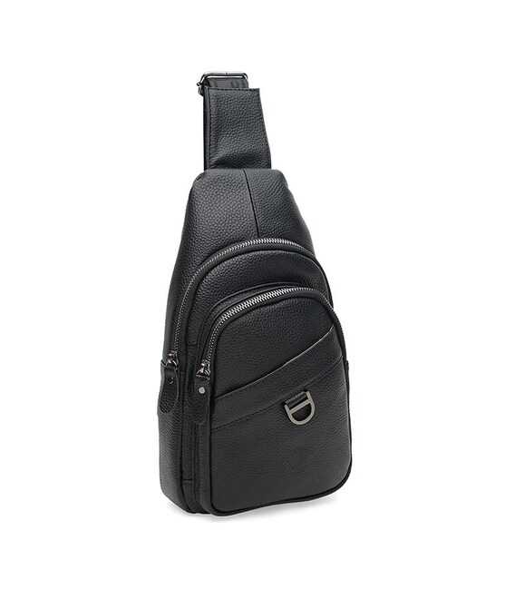 Мужской кожаный рюкзак Keizer K14039bl-black фото, картинка, изображение