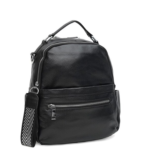 Женский кожаный рюкзак Keizer K12108bl-black фото, картинка, изображение