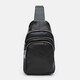 Мужской кожаный рюкзак Keizer K11613bl-black фото