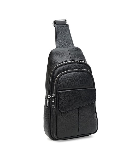 Чоловічий шкіряний рюкзак Keizer K13316bl-black картинка, зображення, фото