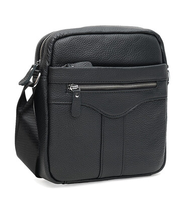 Мужская кожаная сумка Keizer K10187bl-black фото, картинка, изображение