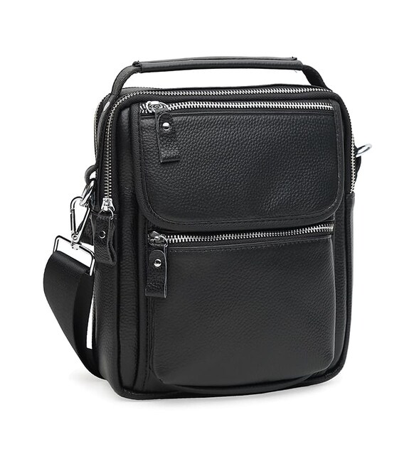 Чоловіча шкіряна сумка Keizer K18209bl-black картинка, зображення, фото