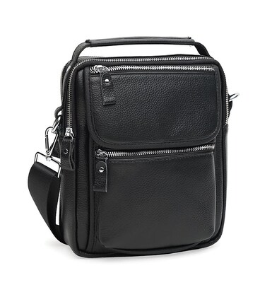 Мужская кожаная сумка Keizer K18209bl-black фото, картинка, изображение