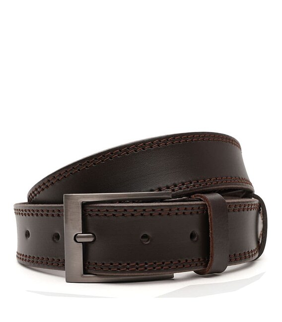 Мужской кожаный ремень Borsa Leather V1125FX12-brown фото, картинка, изображение