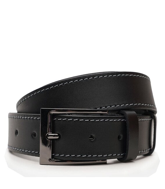 Мужской кожаный ремень Borsa Leather V1125FX10-black фото, картинка, изображение