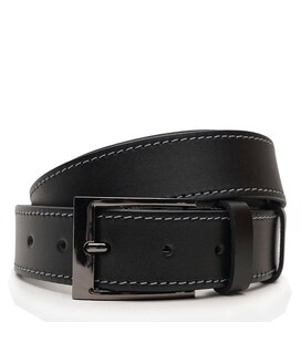 Чоловічий шкіряний ремінь Borsa Leather V1125FX10-black картинка, зображення, фото