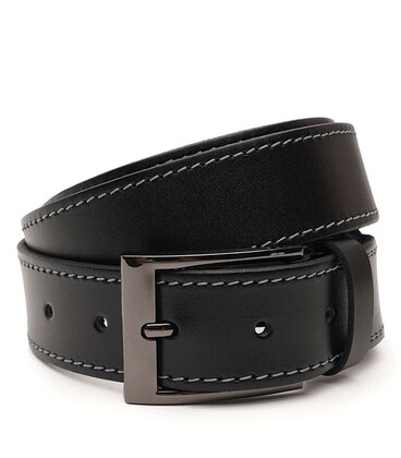 Чоловічий шкіряний ремінь Borsa Leather V1115FX10-black картинка, зображення, фото