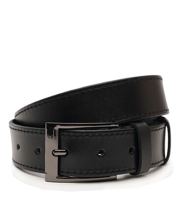 Чоловічий шкіряний ремінь Borsa Leather V1125FX09-black картинка, зображення, фото