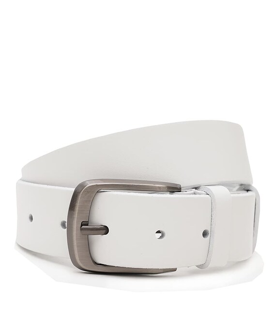 Чоловічий шкіряний ремінь Borsa Leather V1125FX06-white картинка, зображення, фото