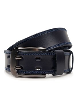 Чоловічий шкіряний ремінь Borsa Leather V1125FX23-navy картинка, зображення, фото